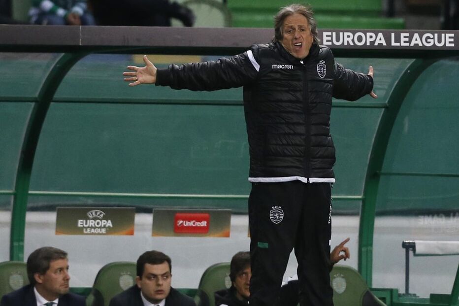 Jorge Jesus no jogo Sporting - Astana