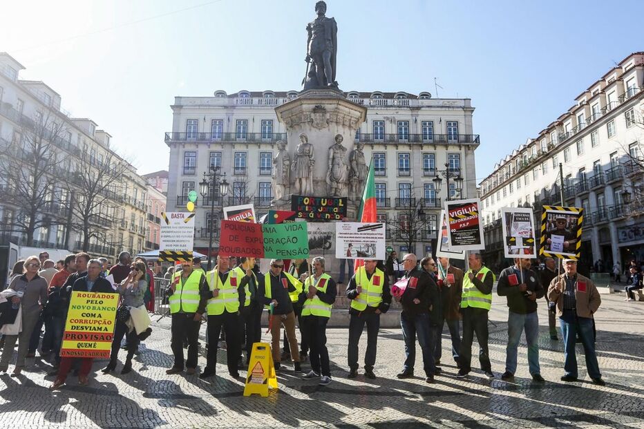 Manifestação de lesados do BES em Lisboa, em fevereiro de 2018