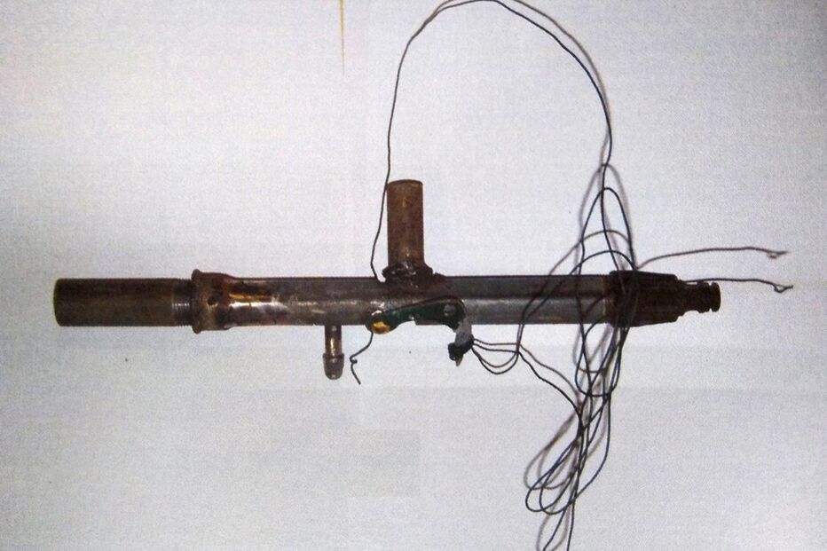 Armadilha artesanal e ilegal para caçar javalis