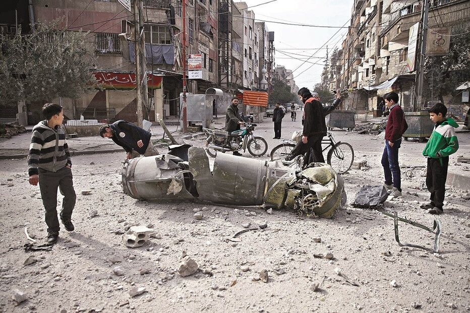 Bombardeamentos na Síria