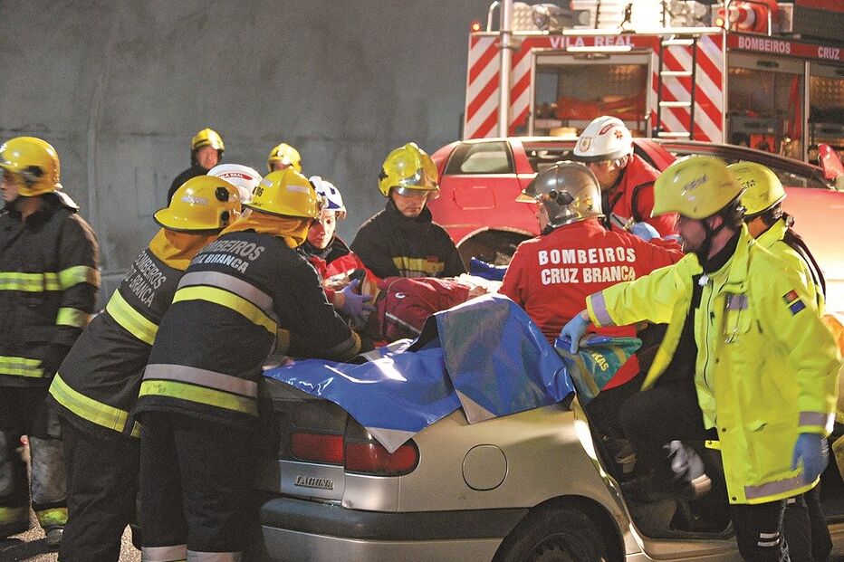Simulacro no Túnel do Marão
