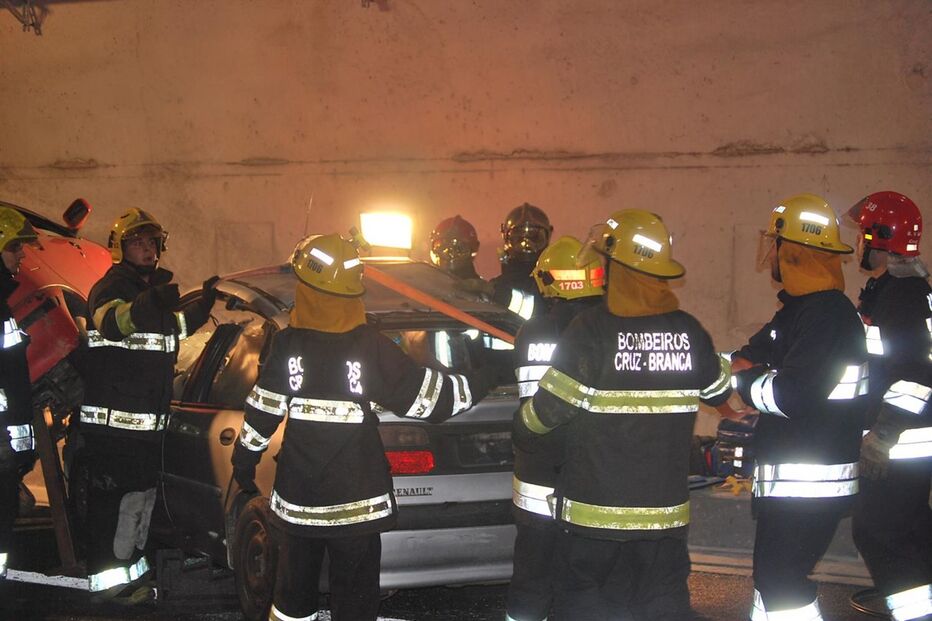 Simulacro no Túnel do Marão