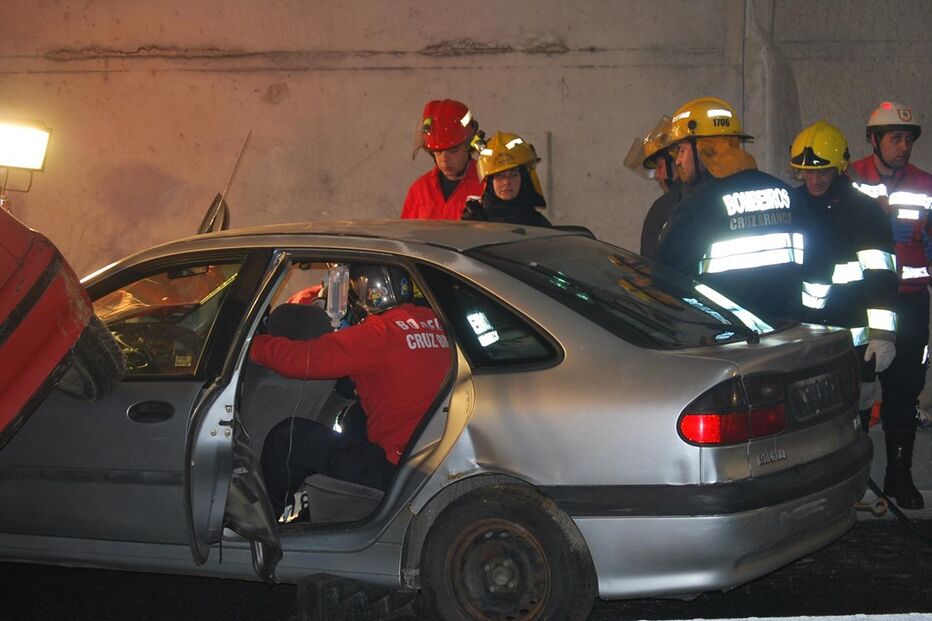 Simulacro no Túnel do Marão