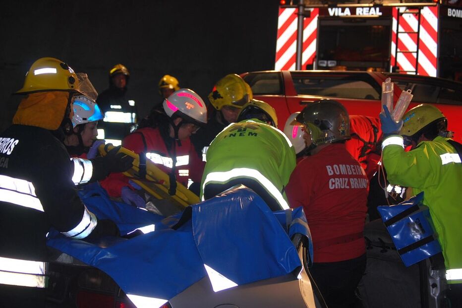 Simulacro no Túnel do Marão