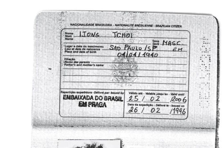 Passaporte brasileiro usado por Kim Jong-il