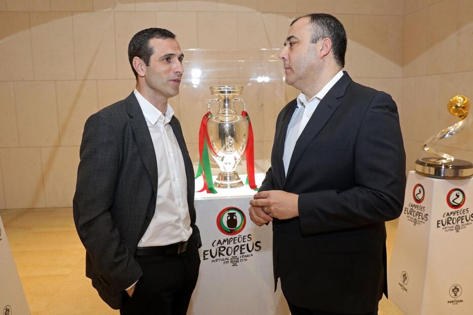 Pedro Pauleta e Carlos Rodrigues, diretor-executivo do CM/CMTV   