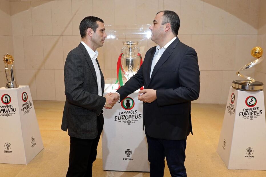 Pedro Pauleta e Carlos Rodrigues, diretor-executivo do CM/CMTV   