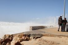mau tempo, faro, praia