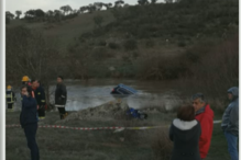 Carro submerso em Castro Verde