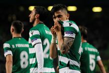 Montero comemora o seu segundo golo perante o Plzen