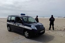 Fardo de droga encontrado na Praia da Baía, em Espinho