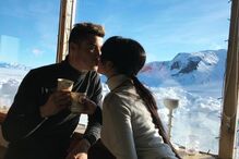 Cristiano Ronaldo e Georgina na neve