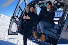 Cristiano Ronaldo e Georgina na neve