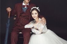 Fu Xuewei, avô, idoso, casamento, noiva falsa, sessão fotográfica