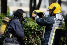 Prédio evacuado devido a incêndio em Leça da Palmeira