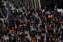 Protesto foi convocado por movimentos constitucionalistas