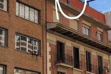 Jovem teve de ser resgatada depois de se pendurar em viga, em Barcelona