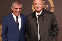 Fernando Santos e Scolari posaram para a mesma foto