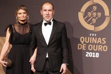 Leonardo Jardim com a mulher