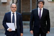 Jordi Turull com Carles Puigdemont na Catalunha