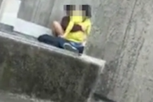 Sexo, universidade, estudantes, terraço, escola, filmagens