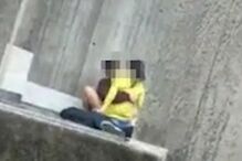 Sexo, universidade, estudantes, terraço, escola, filmagens