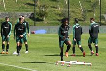 Gelson Martins no treino da Seleção Nacional de futebol
