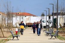A Rua da União, no Barreiro em obras, em dezembro de 2017