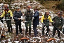Marcelo Rebelo de Sousa em ação de limpeza de florestas no Gerês