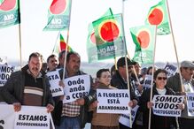 Protesto de movimento de vítimas dos fogos de Midões, em fevereiro de 2018