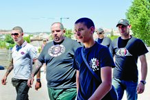 Grupo de skinheads durante julgamento que decorreu em Monsanto 