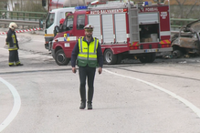  Condutora morre carbonizada em acidente no IC8, em Pombal