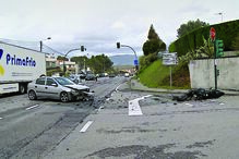 Local do acidente com motociclista