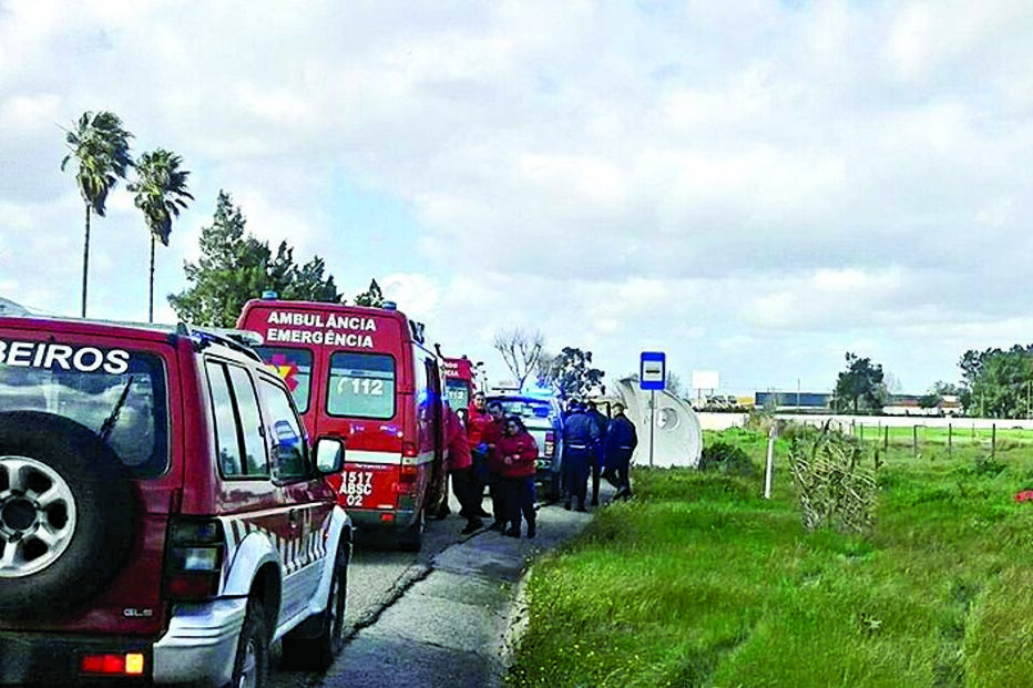 Meios no acidente de Pinhal Novo