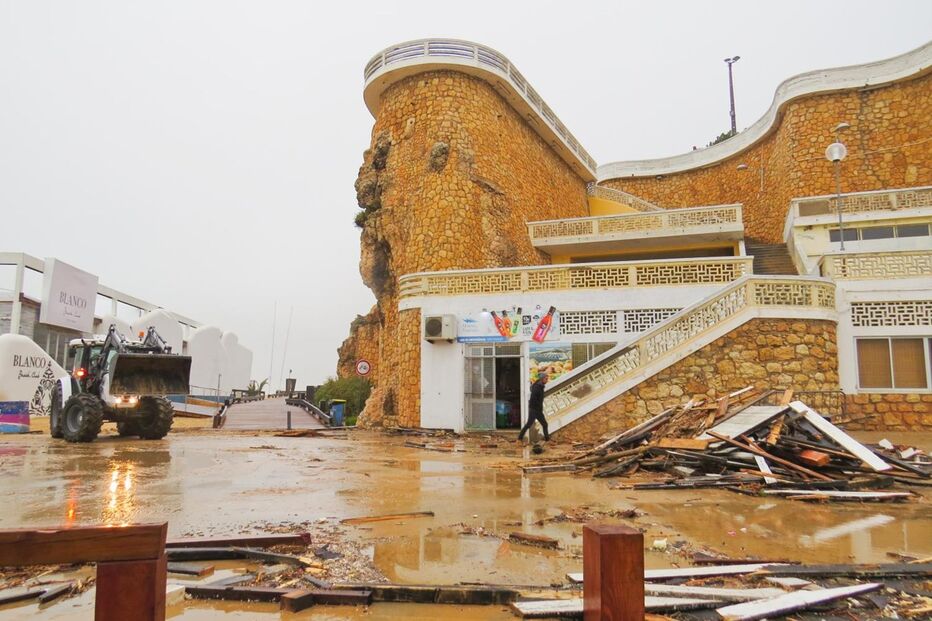Mau tempo fez estragos avultados em Portimão