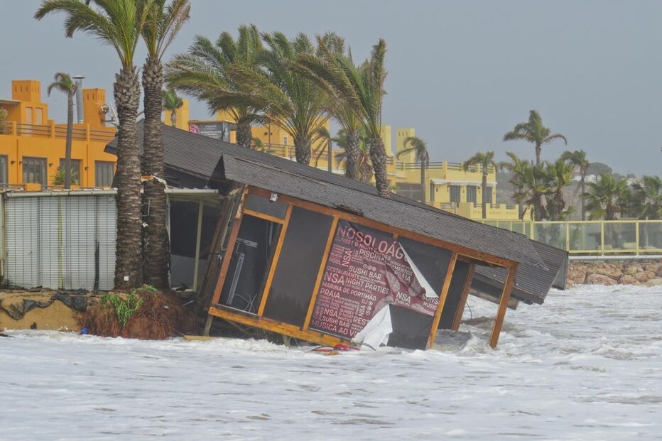 Mau tempo fez estragos avultados em Portimão