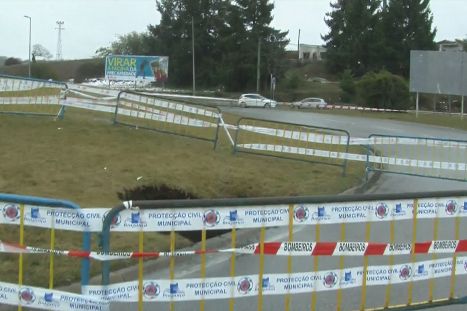 Aluimento de terra em Bragança