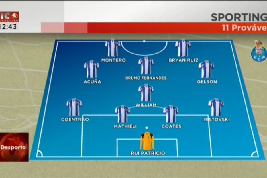 SIC Notícias veste jogadores do Sporting de riscas azuis