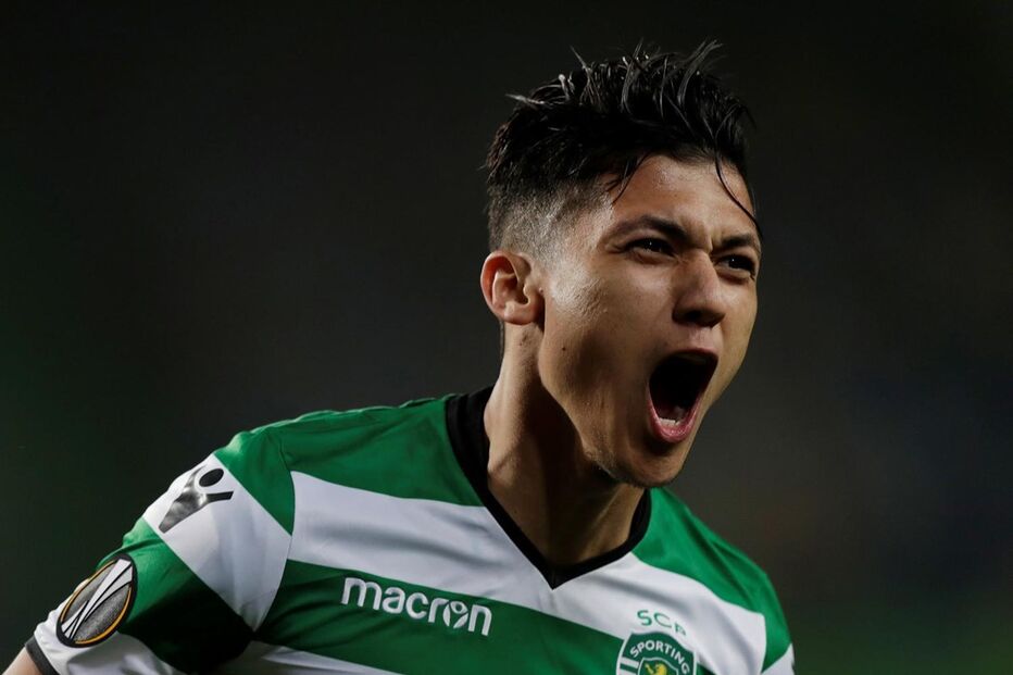 Montero comemora o seu segundo golo perante o Plzen