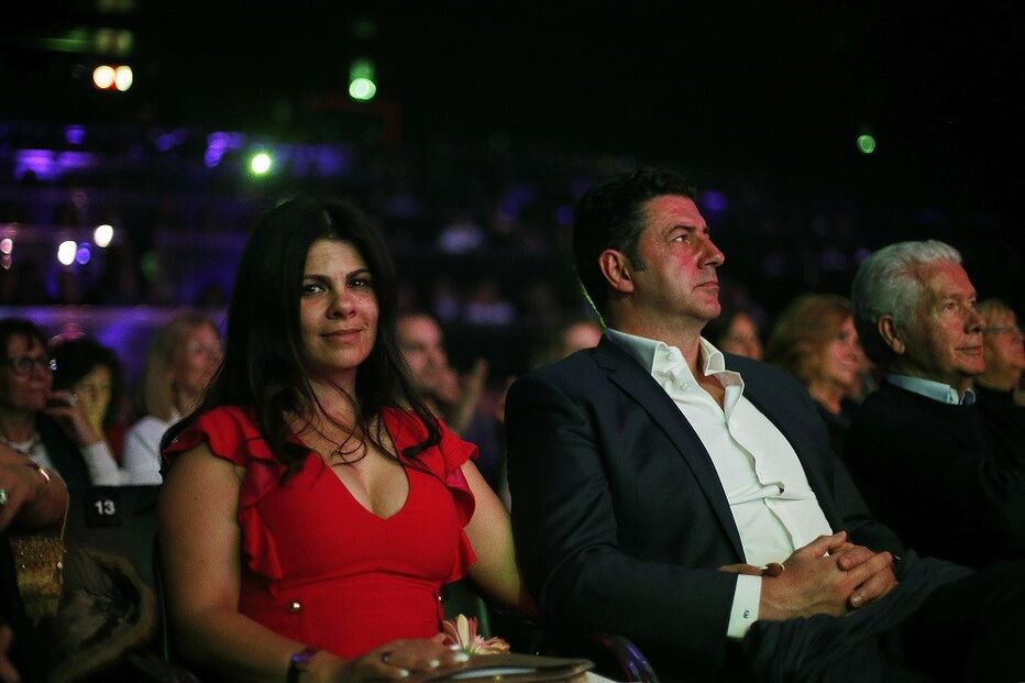 Sandra Barata e Rui Vitória na primeira fila do Salão Preto e Prata  
