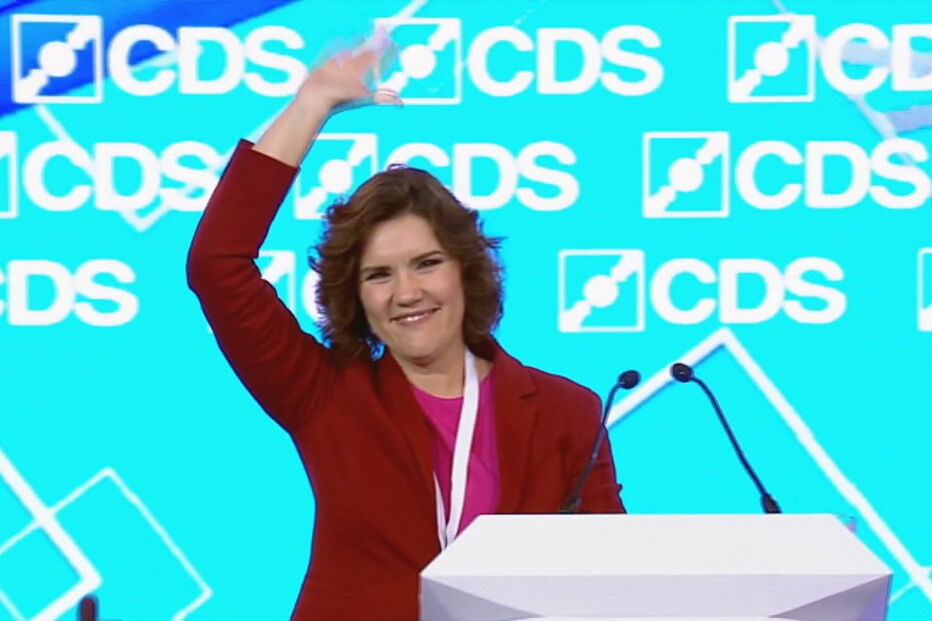 Assunção Cristas no congresso do CDS-PP