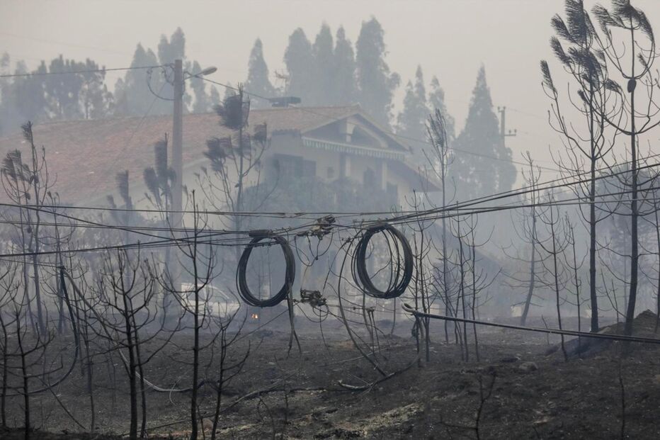 Destruição causada pelo fogo em Arganil