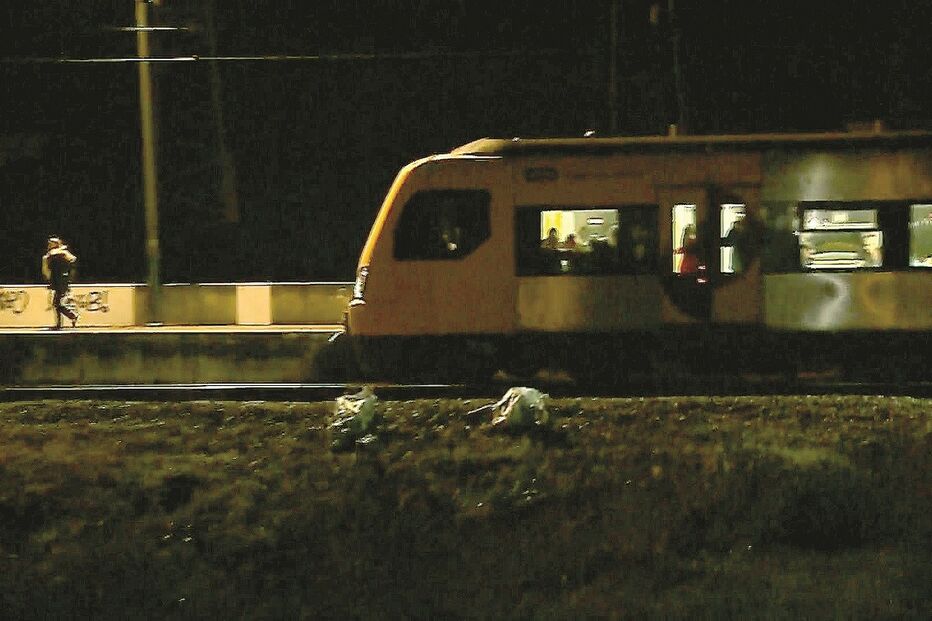 Apeadeiro de Águas Santas/ Palmilheira, na noite do acidente