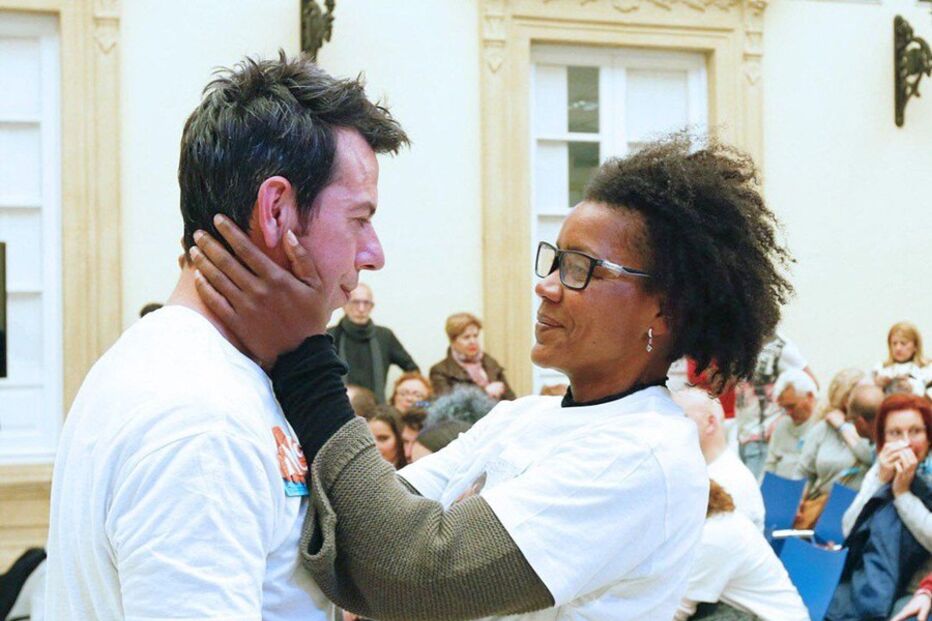 O pai de Gabriel com a namorada, Ana Julia