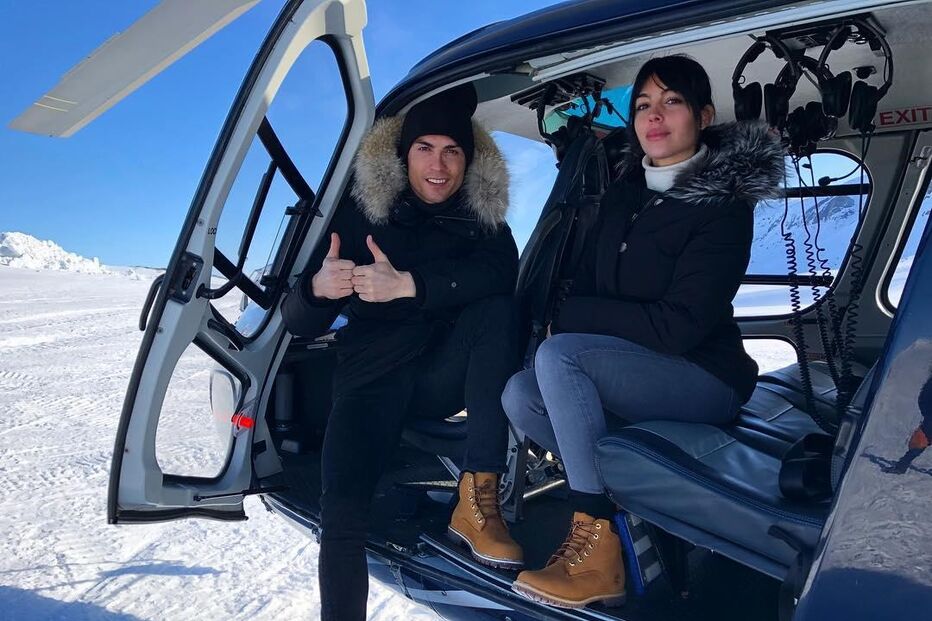 Cristiano Ronaldo e Georgina na neve