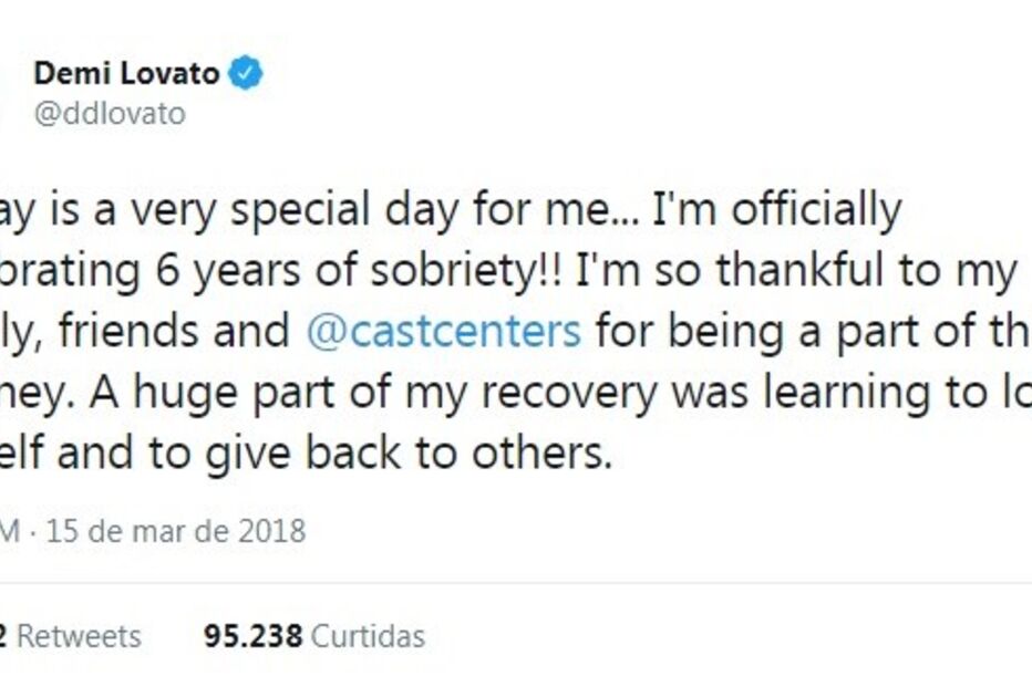 Demi Lovato, sobriedade, 6 anos