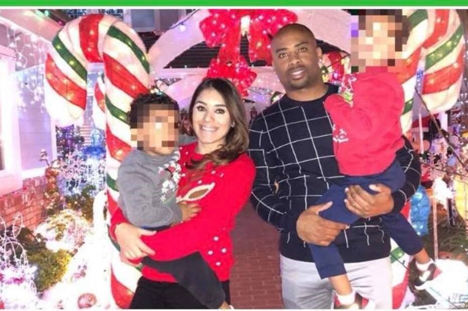 Parisa Siddiqi e Kevin Crane com os dois filhos