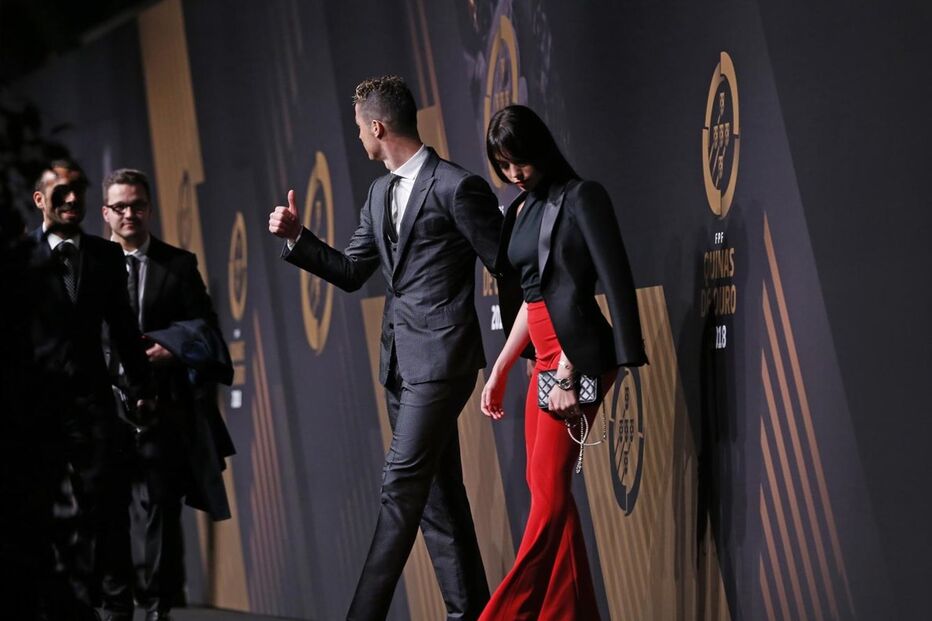 Cristiano Ronaldo e Georgina na gala Quinas de Ouro