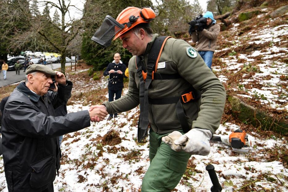 Marcelo Rebelo de Sousa em ação de limpeza de florestas no Gerês