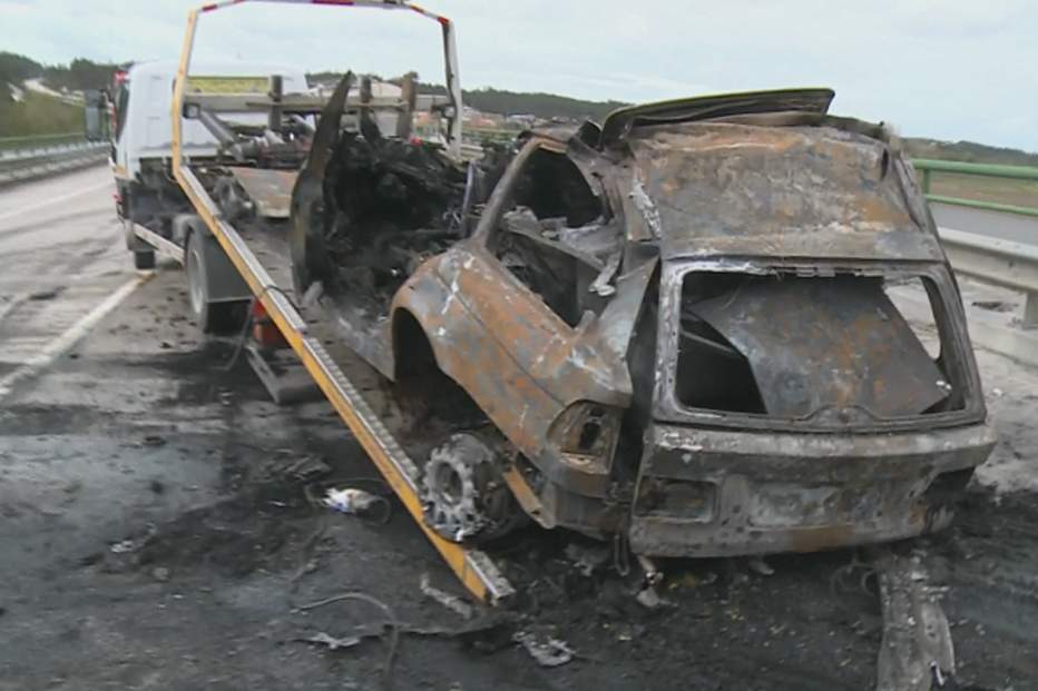 Condutora morre carbonizada em acidente no IC8, em Pombal